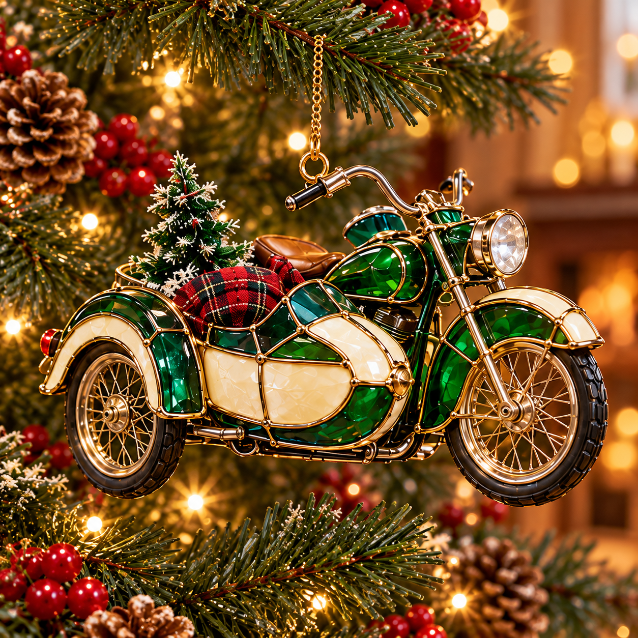 ✨ MotoGlow – 2026 Vintage Motorcycle Christmas Ornaments