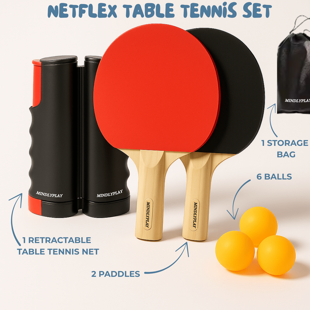 RallyReach – Portable Retractable Table Tennis Set