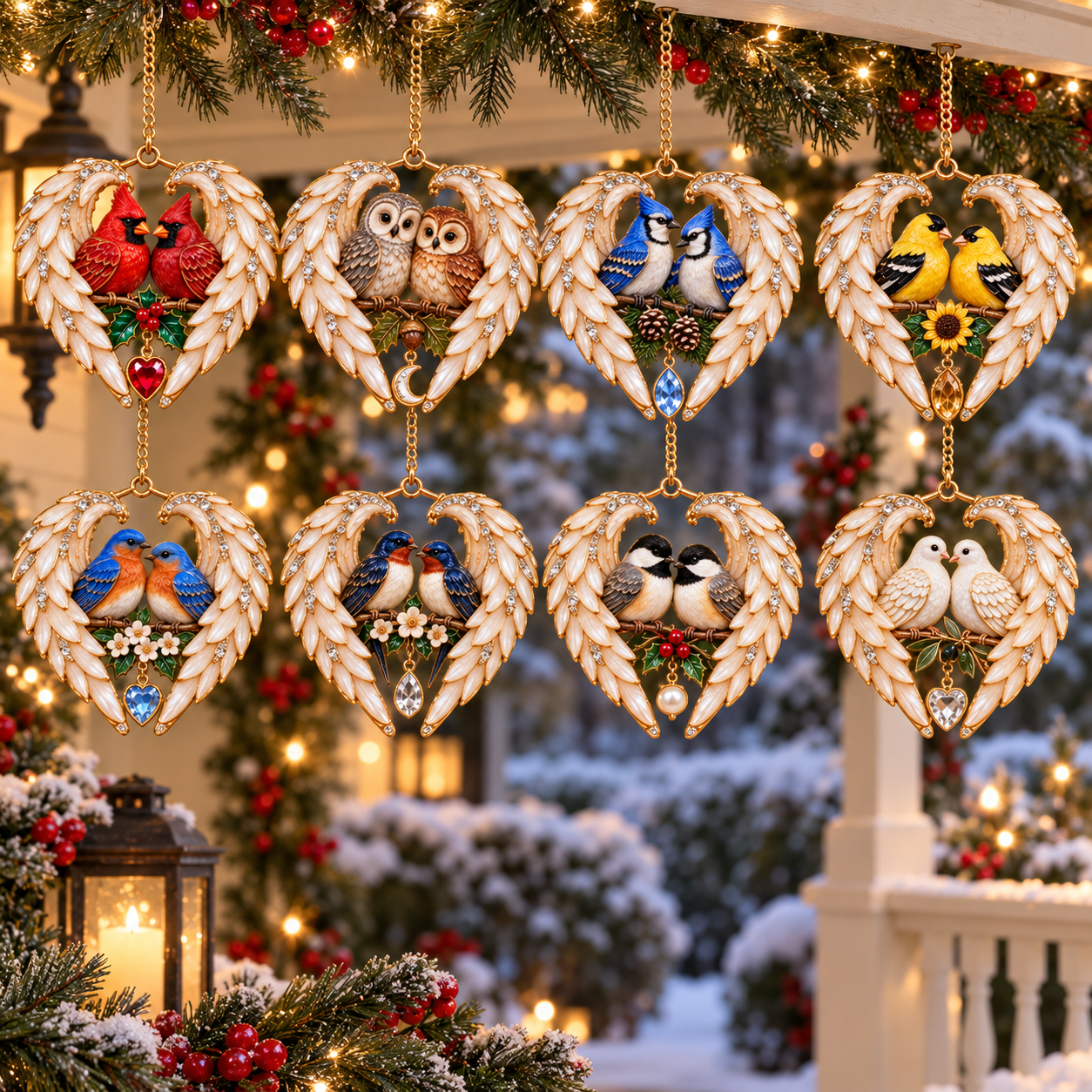 ❤️WingMemory – 2026 Angel Wing Heart Christmas Ornaments