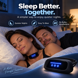 🌙 SnoreHush – Wearable Anti-Snoring Neck Device for Better Sleep for Both of You