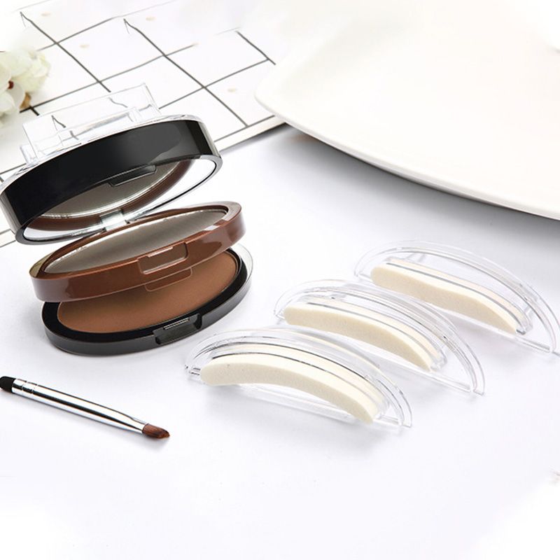 BrowPress – Instant Adjustable Eyebrow Stamp with Two-Color Brow Powder, Waterproof & Smudge-Proof