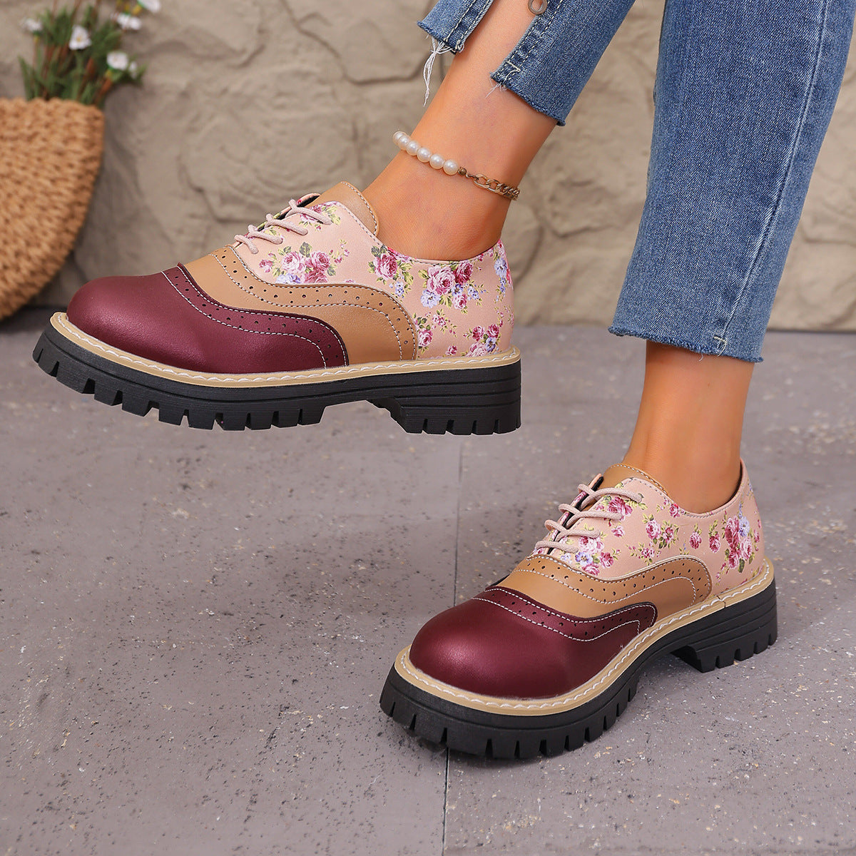 Plus-size color-block flats ( BUY 2 FREE SHIPPING )