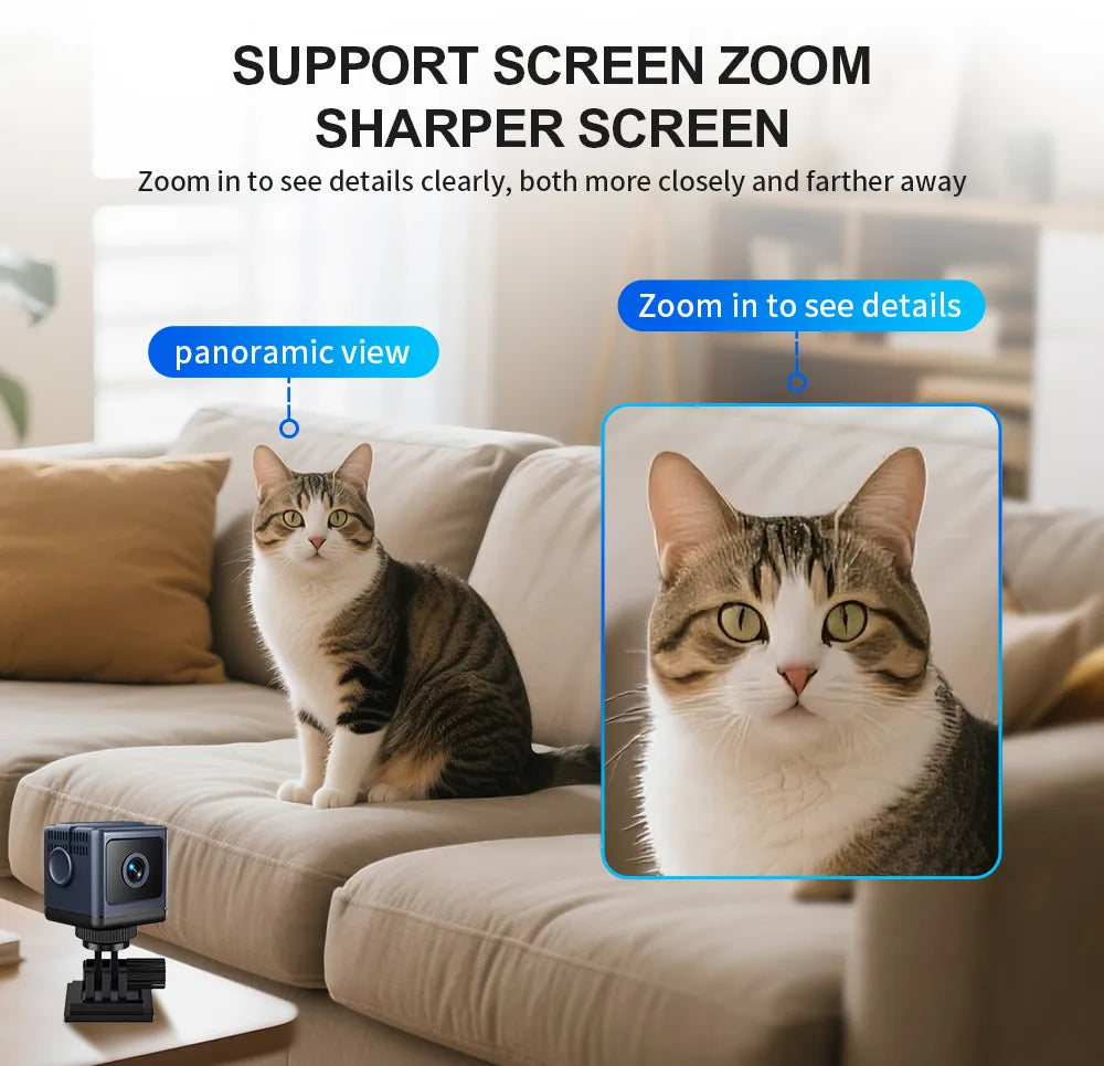 CubeGuard – 📶 Smart WiFi Security Camera, 1080P HD, 🌙 Night Vision & 🚨 Motion Detection