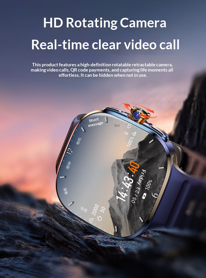 SwivelCam – AI 5G LTE Smartwatch Phone with Rotating Camera, GPS, Wi-Fi & SIM Card Slot