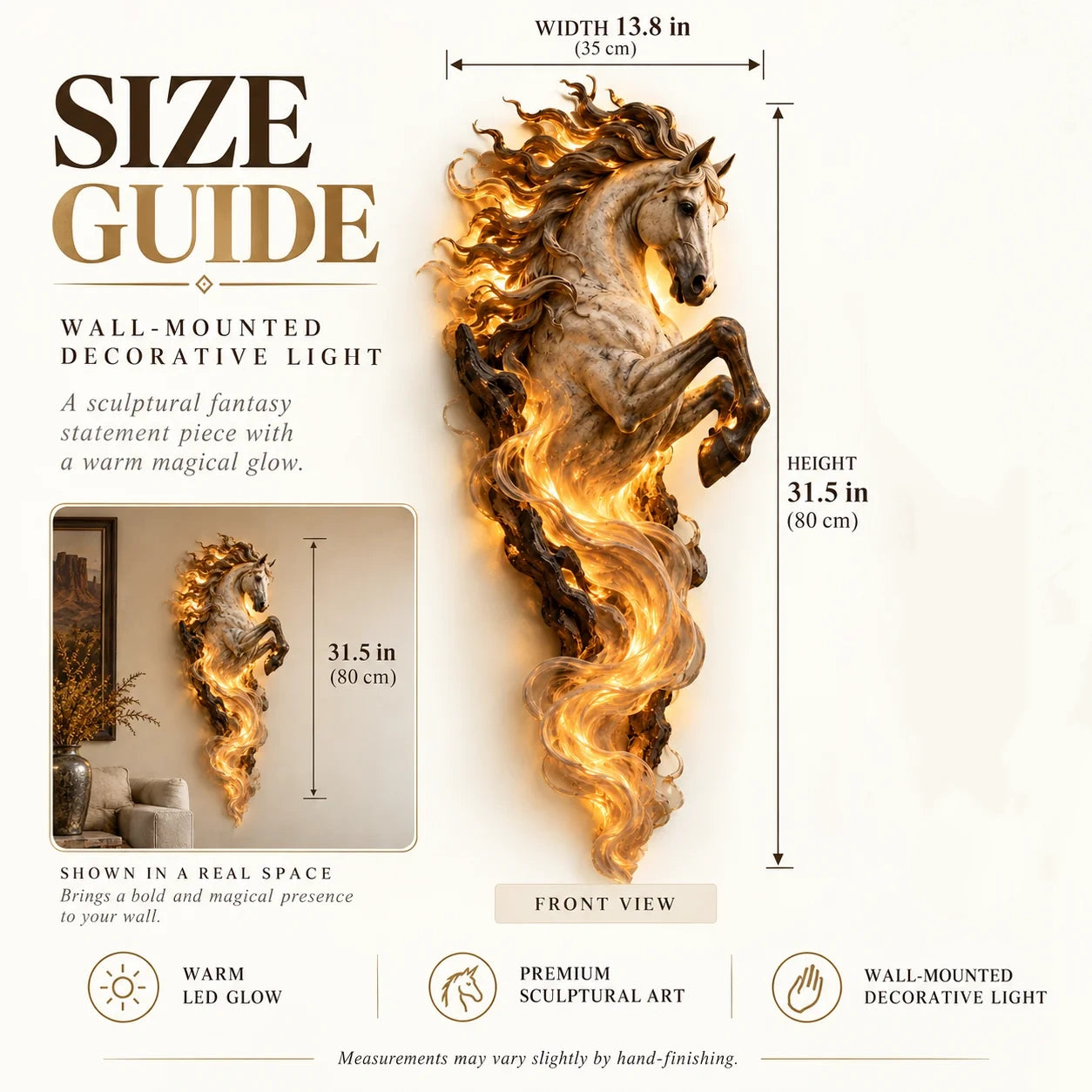 FlameMane – 🔥🦄 Celestial Flame Unicorn Wall Sconce, a Magical Guardian for Your Wall