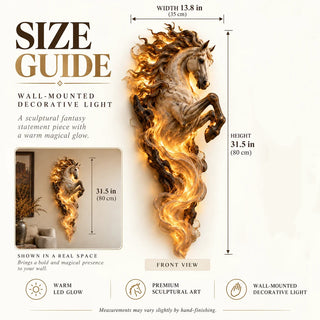 FlameMane – 🔥🦄 Celestial Flame Unicorn Wall Sconce, a Magical Guardian for Your Wall