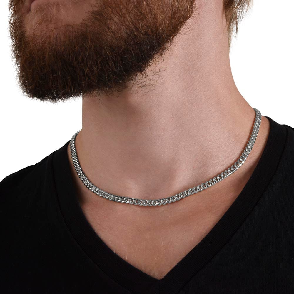 SonBond – To My Son Cuban Link Chain with Message Card