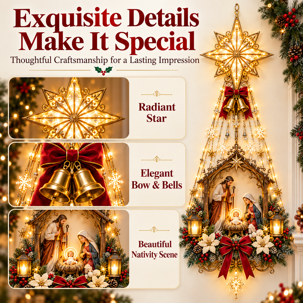 Bethlehem Star wall light exquisite Christmas details