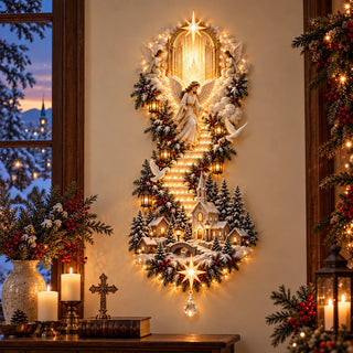 HeavenGlow – ✨ ✨ Jesus & Angel Christmas Wall Hanging✝️