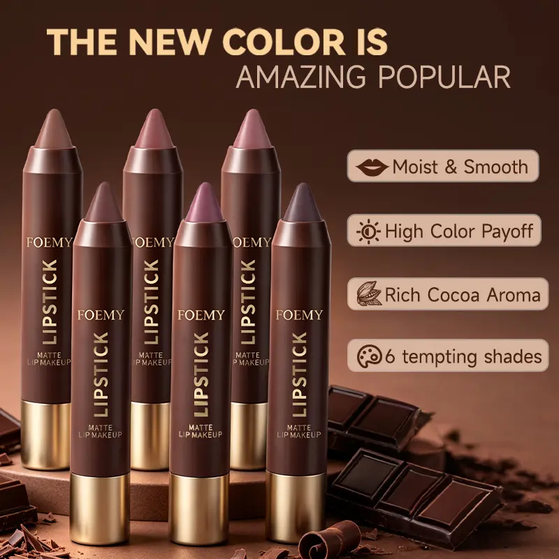 CocoaGlide – Matte Brown 2-in-1 Waterproof Lipstick💄