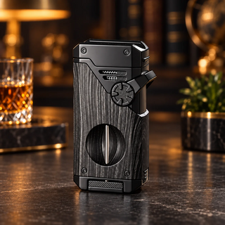 TriFlame – Vintage-Inspired Refillable Triple Torch Lighter with Built-In Tools