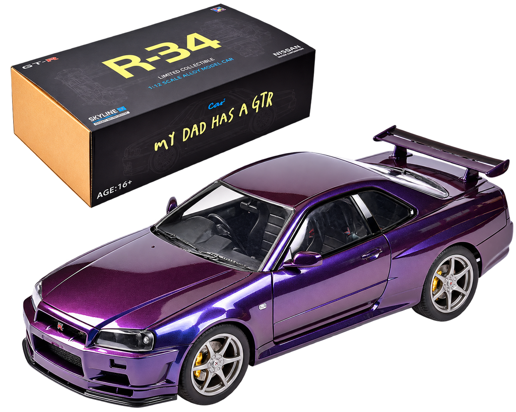 LegendForge – 1:12 Scale Skyline GT-R R34 Model Building Kit, 537 Parts