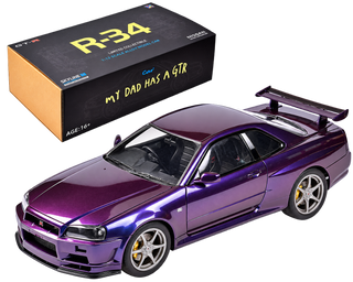 LegendForge – 1:12 Scale Skyline GT-R R34 Model Building Kit, 537 Parts