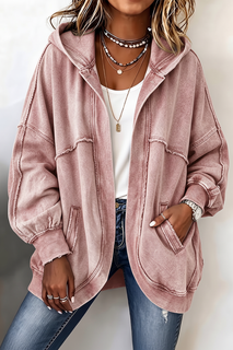 FadeHaven – 🎁🎉 Cozy Vintage-Washed Hooded Sweatshirt Jacket