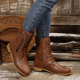 🔥Last Day Promotion 50% OFF - Women's Elegant Zipper Mid-Calf Leather Boots