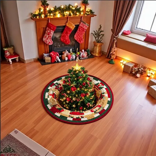 🎄 Christmas Gnome Optical Illusion Round Rug | Fun Festive Home Decor Must‑Have⭐🏠🎁