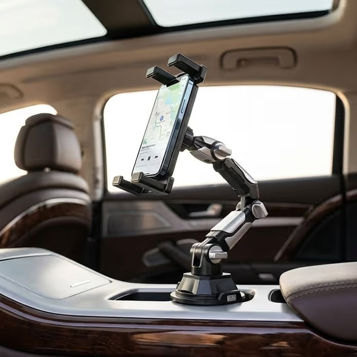 CupPerch – Adjustable Cup Holder Phone & Tablet Car Mount with 360° Rotation