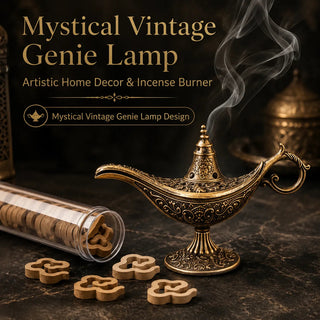 🔥GenieGlow – Vintage Aladdin Genie Lamp Incense Holder