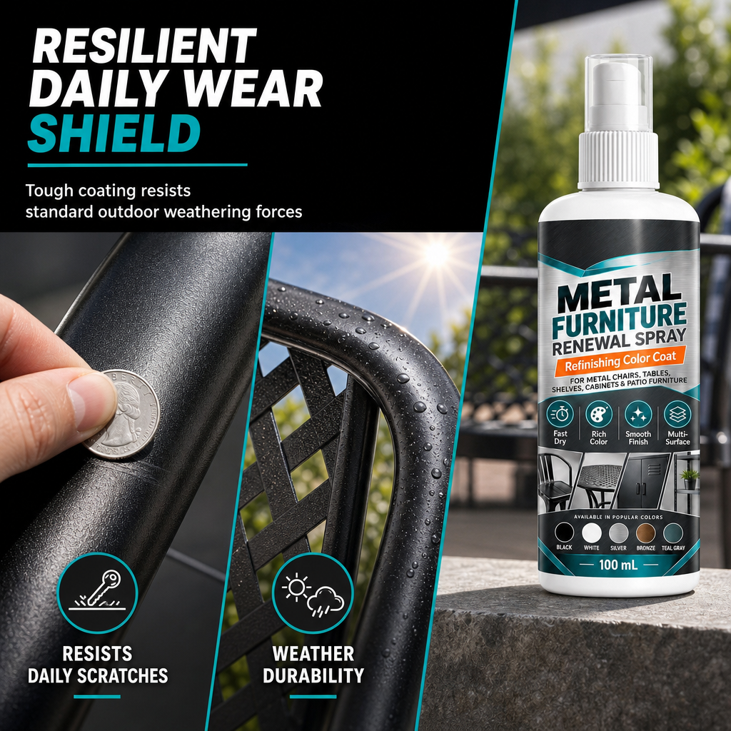 🛠️MetalRevive – Fast-Drying Furniture Color Touch-Up Spray Paint for Metal Furniture
