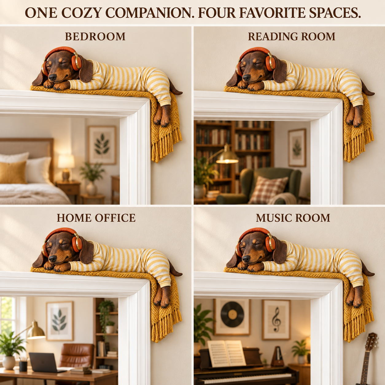 DoxieDoze – Sleeping Dachshund Door Topper