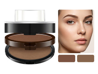 BrowPress – Instant Adjustable Eyebrow Stamp with Two-Color Brow Powder, Waterproof & Smudge-Proof