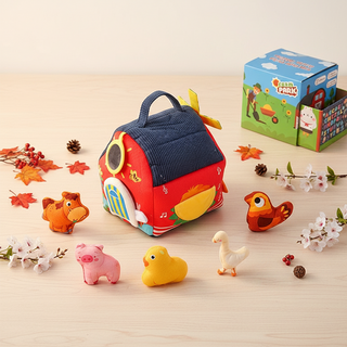 BarnBuddies – 📢📢⏰Interactive Plush Farm House Toy Set for Kids🐄🐏