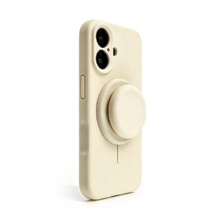 GripSnap – Magnetic Stand Silicone Phone Case with AI Capture Button for iPhone 12–18 Pro Max