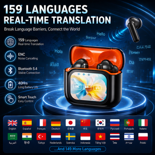 LinguaLink – Bluetooth Wireless Noise-Canceling Translation Earbuds