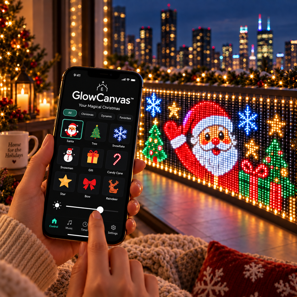 🎅💡PixelCurtain – Smart Christmas Curtain Lights with App-Controlled DIY Animated LED Display