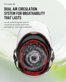 AirVisor – 🏍️ Lightweight Dual-Visor Motorcycle Helmet | ⚖️ Light & Flexible Riding Helmet | 🛡️ Sturdy ABS Shell