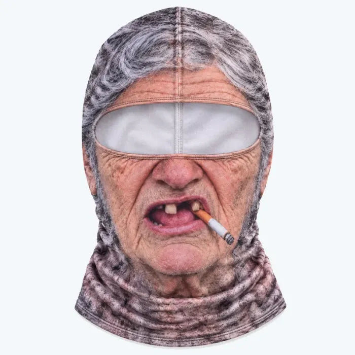 🤣FaceFrolic – Realistic Face Ski Mask for Winter Group Fun