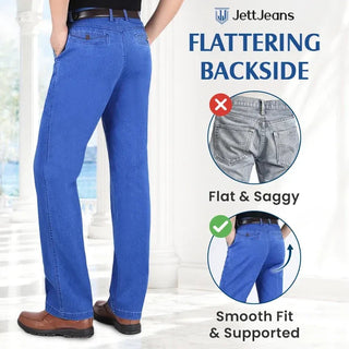 👖 EverFlex – Men's Classic Straight Fit Stretch Jeans, Comfortable Versatile Denim for Everyday Wear ✨