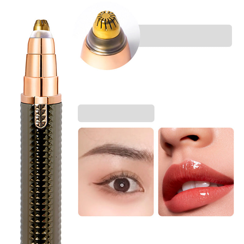 BrowGlide – ✂️🔥 Portable Electric Eyebrow Trimmer with Interchangeable Heads 🪒
