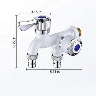 💧 TwinTap – Dual-Outlet Faucet with Two Independent Water Connections for Laundry, Garden & Everyday Cleaning