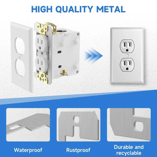 FlushFit – Galvanized Metal Electrical Outlet Spacers, 1 Set of 10