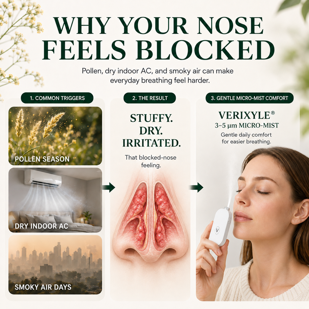 BreezeMist – Herbal Nasal Nebulizer Set for Allergy & Rhinitis Discomfort