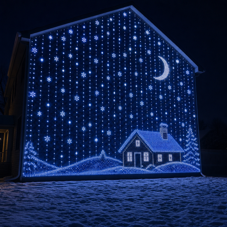 🎄 GlowCanvas – Smart DIY Programmable Curtain String Lights