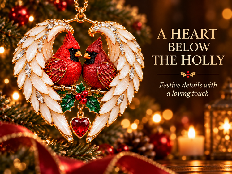 ❤️WingMemory – 2026 Angel Wing Heart Christmas Ornaments