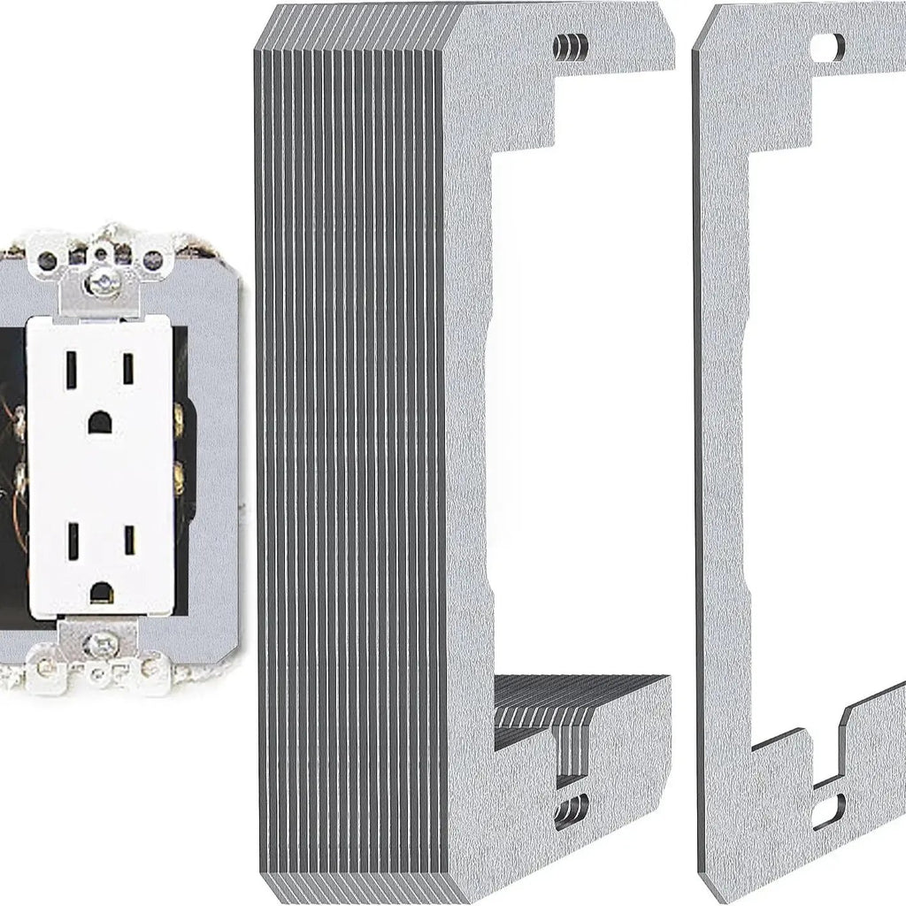 FlushFit – Galvanized Metal Electrical Outlet Spacers, 1 Set of 10