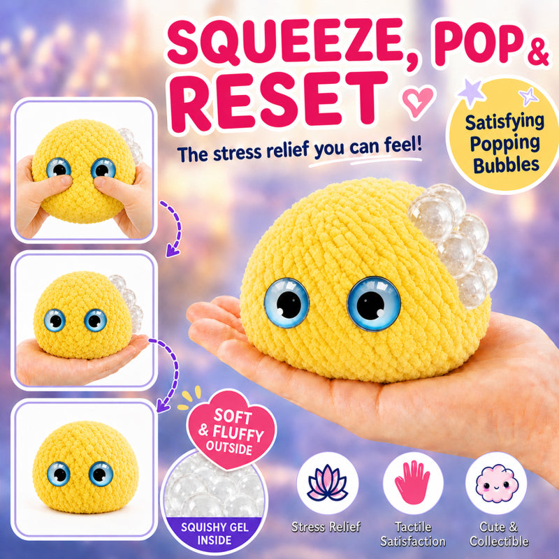 BubbleBuddy – 📦 Soft Handwoven Crochet Bubble Squishy Fidget Toy