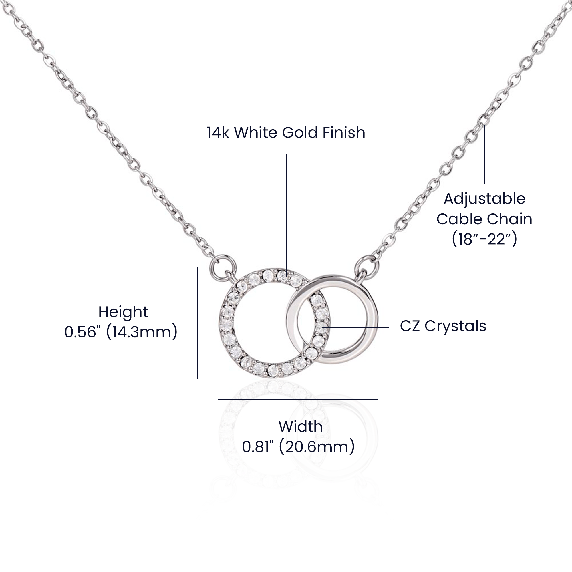 EverCircle – Interlocking Circles Necklace for Daughter with Message Card
