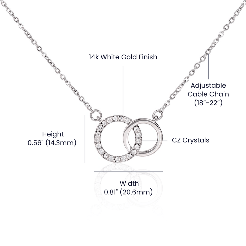 EverCircle – Interlocking Circles Necklace for Daughter with Message Card