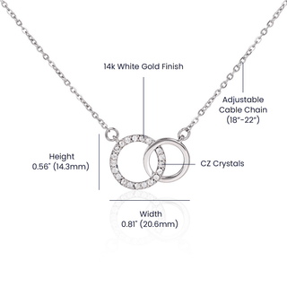 EverCircle – Interlocking Circles Necklace for Daughter with Message Card