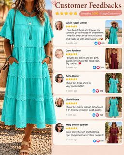 BreezeLace – 🏆💥 Cool & Breathable Fabric 🍃 Women's Vintage Patchwork Lace Dress ⚡