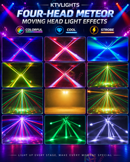 MeteorBeam – 180W 4-Arm Moving Head Laser Beam DJ Stage Light