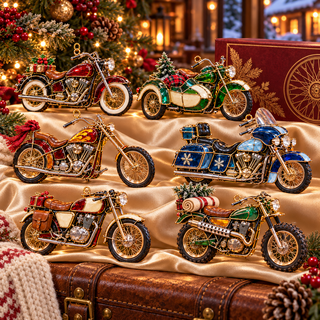 ✨ MotoGlow – 2026 Vintage Motorcycle Christmas Ornaments