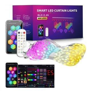 🎄 GlowCanvas – Smart DIY Programmable Curtain String Lights