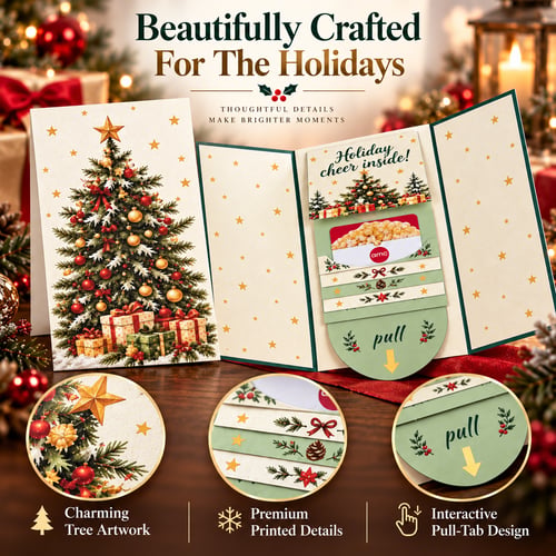 Waterfall Christmas Gift Card Booklet: Make Gift Cards Feel Truly Special 🎁✨