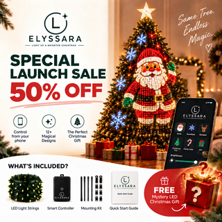 PixelPine – Smart Animated Christmas Tree Lights with Phone Control