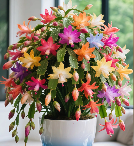 🦀CactusBloom – Mix Colors Schlumbergera Bulbs, Easy-Care Blooms in Every Shade, Even in Winter ❄️🌈